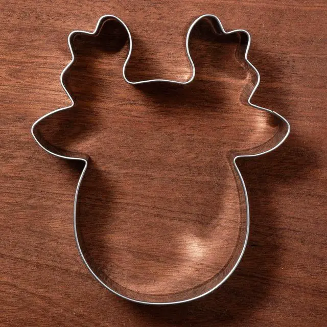 Alt view image 6 of 7 - Christmas Reindeer Face Cookie Cutter, 4, Premium Stainless Steel | Decent Size, Simple Classic Shape, Dishwasher Safe, Durable for Repeated Use