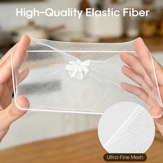 Alt view image 2 of 7 - 300 Pcs Disposable Drain Covers, Fine Mesh Sourdough Drain Catcher, Mesh Sink Strainer Bags with Stretchable Elastic Opening, Ideal for Kitchen, Bathroom Sinks & Shower Drains