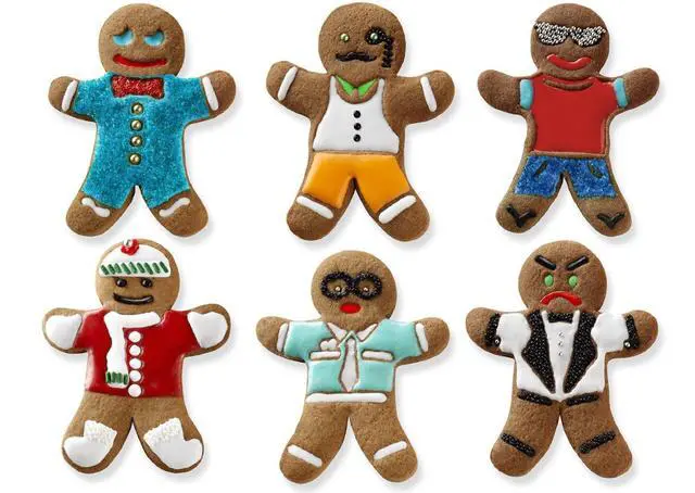 Alt view image 5 of 5 - Gingerbread Boys Templates Reverse, Dishwasher Safe, Set of 6 Cookie Stamps with Cutter