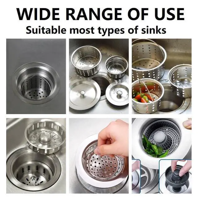 Alt view image 4 of 4 - 200-Pack Disposable Kitchen Sink Strainer Mesh Bag - Elastic, Anti-Clogging Sink Net Strainer for Kitchen & Bathroom Drains, Collect Food Waste & Debris