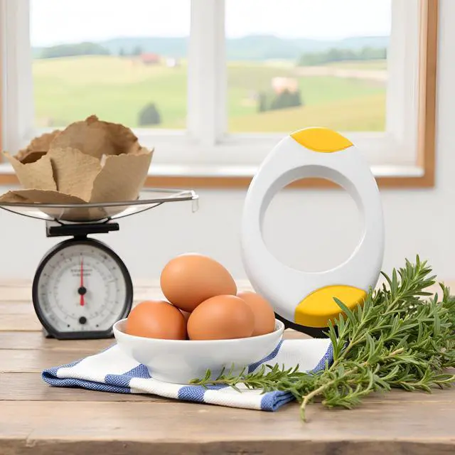 Alt view image 2 of 7 - Yellow Egg Shell Opener Egg Topper Cutter Egg Cracker Separator for Quickly Cutting Off The Tops of Eggs Egg Shell Scissors Opener Kitchen Gadgets Tools Egg Separators Specialty Tools and Gadgets