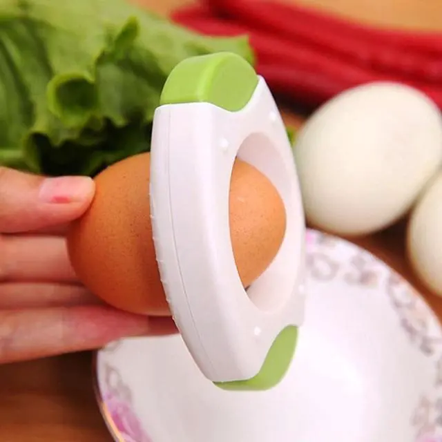 Alt view image 6 of 7 - Yellow Egg Shell Opener Egg Topper Cutter Egg Cracker Separator for Quickly Cutting Off The Tops of Eggs Egg Shell Scissors Opener Kitchen Gadgets Tools Egg Separators Specialty Tools and Gadgets