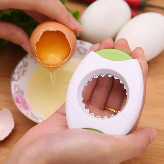 Alt view image 7 of 7 - Yellow Egg Shell Opener Egg Topper Cutter Egg Cracker Separator for Quickly Cutting Off The Tops of Eggs Egg Shell Scissors Opener Kitchen Gadgets Tools Egg Separators Specialty Tools and Gadgets
