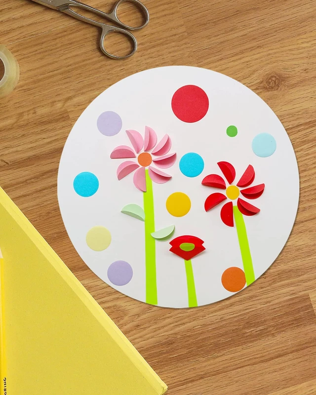 Alt view image 4 of 7 - Ezyaid Colored Paper Circles, 2 inch Construction Paper, 200 Sheets | Assorted colors, craft projects, bulletin board decor, classroom activities, DIY supplies, preschool, kindergarten