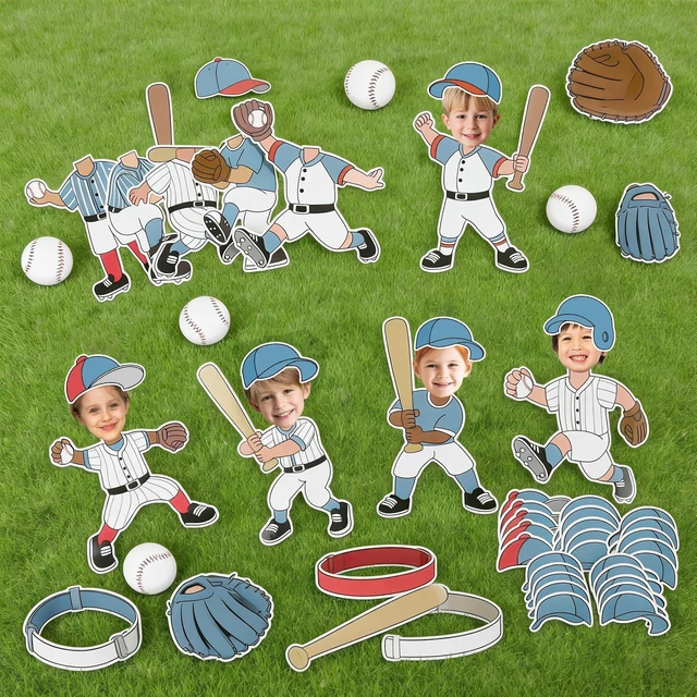 Alt view image 4 of 7 - OBUSATT 60 Pcs Baseball Player Theme Cutouts Baseball Bulletin Board Decoration Sports Paper Cut-Outs Classroom Decor for Boy Girl Back to School Classroom DIY Craft Photo School Wall Supplies