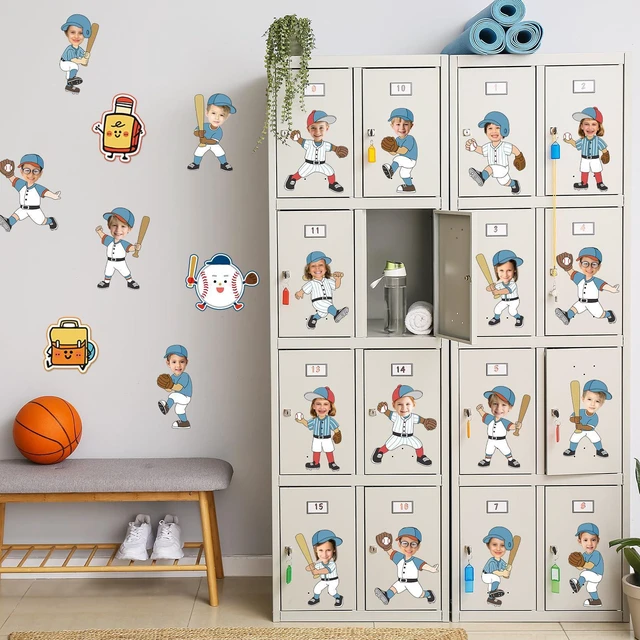 Alt view image 6 of 7 - OBUSATT 60 Pcs Baseball Player Theme Cutouts Baseball Bulletin Board Decoration Sports Paper Cut-Outs Classroom Decor for Boy Girl Back to School Classroom DIY Craft Photo School Wall Supplies
