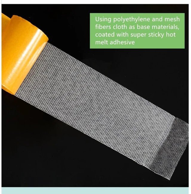 Alt view image 2 of 7 - Double Sided Woodworking Tape - Super Thin, Strong, 1.18 IN x 66 FT, High Tack, Removable, Residue Free