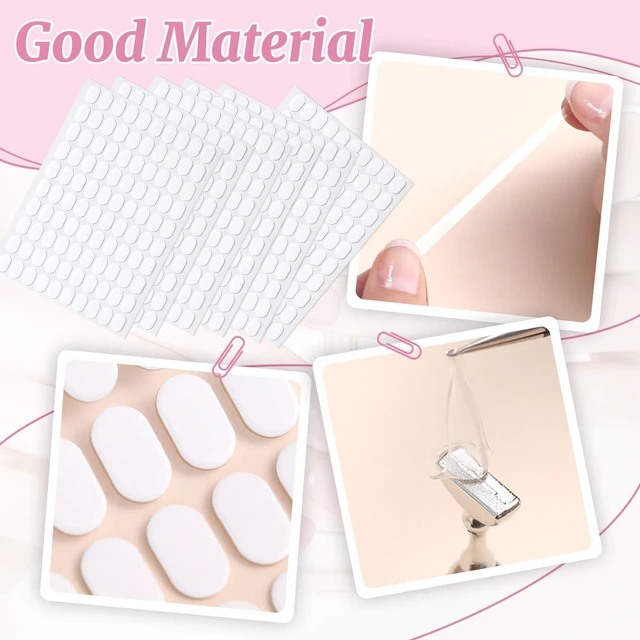 Alt view image 5 of 7 - 600PCS Double Sided Nail Tape,Nail Stand Sticky Tabs,Adhesive Press on Nails Sticky Tabs,Clear Glue Stickers for Nail Art Holder,Pre-Cut Display Strips (600 Pcs)