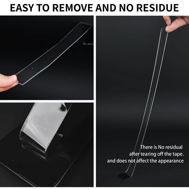 Alt view image 5 of 7 - losensild Clear Double Sided Mounting Tape,Wall Sticky Nano Adhesive, 10FT