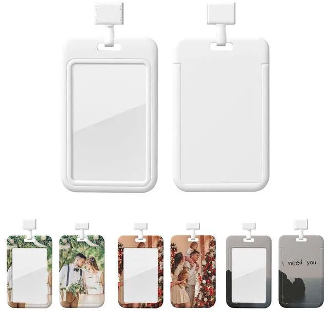 Main image of ID Badge Holder, Personalized Photo Logo Text Vertical Card Holder | Personalize Card Holder for Office School Id, Credit Cards, Driver Licence for Women Men