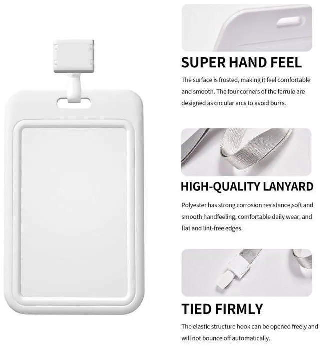 Alt view image 5 of 7 - ID Badge Holder, Personalized Photo Logo Text Vertical Card Holder | Personalize Card Holder for Office School Id, Credit Cards, Driver Licence for Women Men
