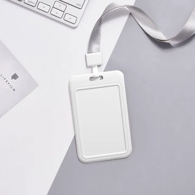 Alt view image 7 of 7 - ID Badge Holder, Personalized Photo Logo Text Vertical Card Holder | Personalize Card Holder for Office School Id, Credit Cards, Driver Licence for Women Men