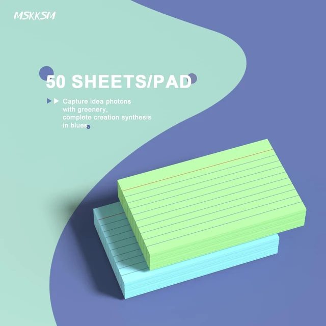 Alt view image 4 of 7 - Colored Index Cards 3x5 Inch 200 Count Ruled Index Flash Cards for Studying | 180GSM Lined Index Note Cards 3x5 Index Cards, Colored Flashcards 3 x 5 Notecards Lined Study Card for Office, School, Hom