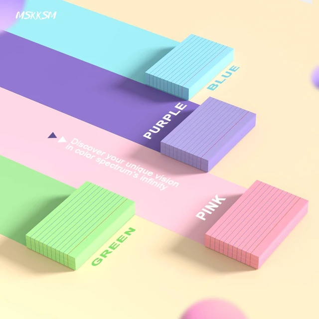 Alt view image 5 of 7 - Colored Index Cards 3x5 Inch 200 Count Ruled Index Flash Cards for Studying | 180GSM Lined Index Note Cards 3x5 Index Cards, Colored Flashcards 3 x 5 Notecards Lined Study Card for Office, School, Hom