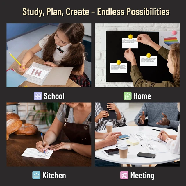 Alt view image 7 of 7 - 250 Count Index Cards 3x5 Inch Colored Ruled Lined Heavyweight Flash Cards Study Cards with Sturdy Cardstock Durable Flashcards Note Cards for Note Taking, Language Learning, School & Office Supplies