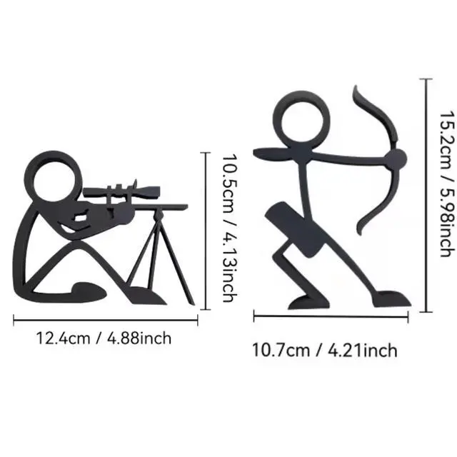 Alt view image 5 of 5 - Nwsrayu 2 Pcs Set 3D-Printed Matchstick Pen Holder,Cute Chibi-Style Desk Organizer,Bookshelf Deco, Suitable for Office & for Home Use, Plastic Pencil Statue, Gift