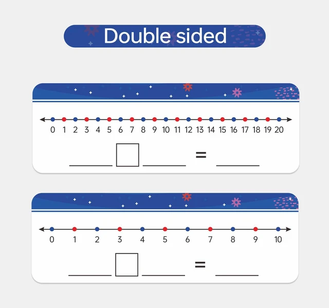 Alt view image 3 of 5 - Dinggaogao 10Packs Numbers Line Dry Erase Board Cards, Double Sided 0-10 on one Side and 0-20 on The Other Side; Classroom Must Haves Home Desktop Portable Math Whiteboards(12 x 4)
