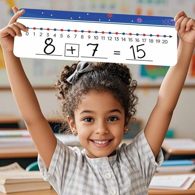 Alt view image 5 of 5 - Dinggaogao 10Packs Numbers Line Dry Erase Board Cards, Double Sided 0-10 on one Side and 0-20 on The Other Side; Classroom Must Haves Home Desktop Portable Math Whiteboards(12 x 4)
