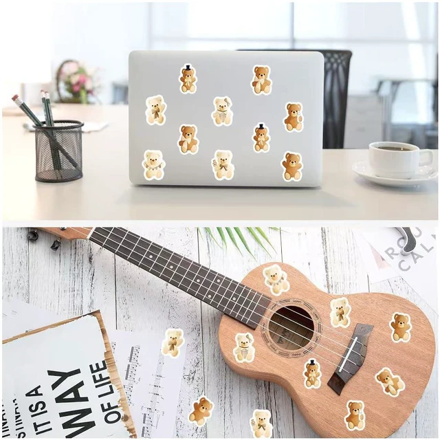 Alt view image 4 of 5 - 8 Different Patterns Bears Stickers 500 Pcs 1 * 1.1-1.5'' Inches Cute Animal Adhesive Sealing Label Decal for Baking Cake Box Decor Business Gift Box Crafts Supplies Kids Teens Adults