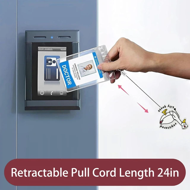 Alt view image 6 of 6 - YGNNIU Cute Goose Nurse Badge Reel Retractable ID Holder for Nurses, Doctors, Teachers, Students Adorable Farm Animal Badge Reels Retractable for Hospital, Clinic, Office, School