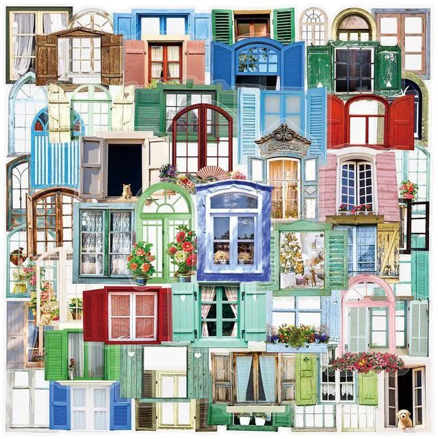 Main image of 50PCS Window Flower Stickers Aesthetic PET Transparent Beside The Window Decal Waterproof Decorative Decals for Scrapbook DIY Crafts Album Bullet Journal Planner Water Bottles Phone (jamb)