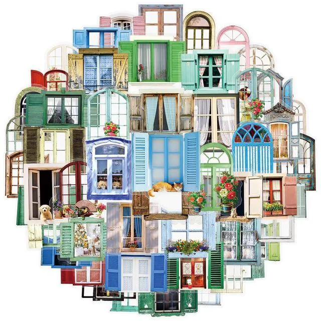 Alt view image 4 of 7 - 50PCS Window Flower Stickers Aesthetic PET Transparent Beside The Window Decal Waterproof Decorative Decals for Scrapbook DIY Crafts Album Bullet Journal Planner Water Bottles Phone (jamb)