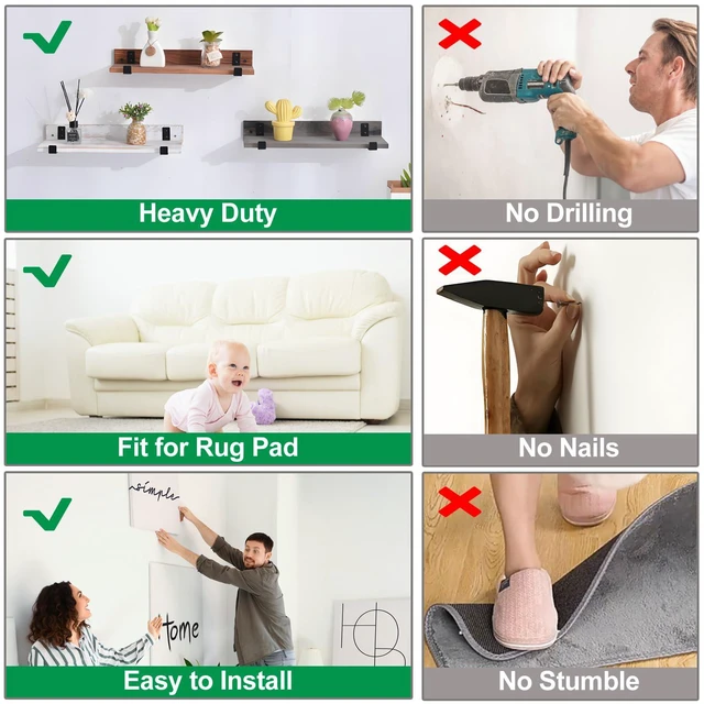 Alt view image 5 of 7 - Bovinde Clear Double Sided Tape, Mounting Tape 24 Pieces (1.96x1.96in) | Heavy Duty Strong Adhesive Tough Mounting Tape,Pre-Cut Mounting Squares for Wall Safe Tape Crafts, Photos, Home,Office