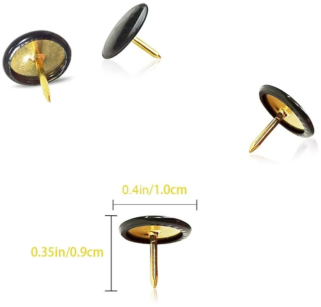 Alt view image 2 of 7 - 100 PCS Push Pins,Thumb Tacks, Board Pins | Fit for Cork Board, Push Pins for School, Office, Map, Photo Wall, Cork Board Bulletin Board(Black)