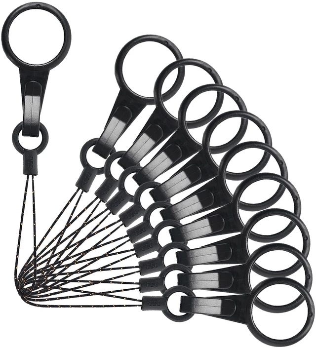 Main image of YOUOWO 10Pcs Black Lanyards Finger Ring Plastic Strap Detachable | For USB,Phone,Key