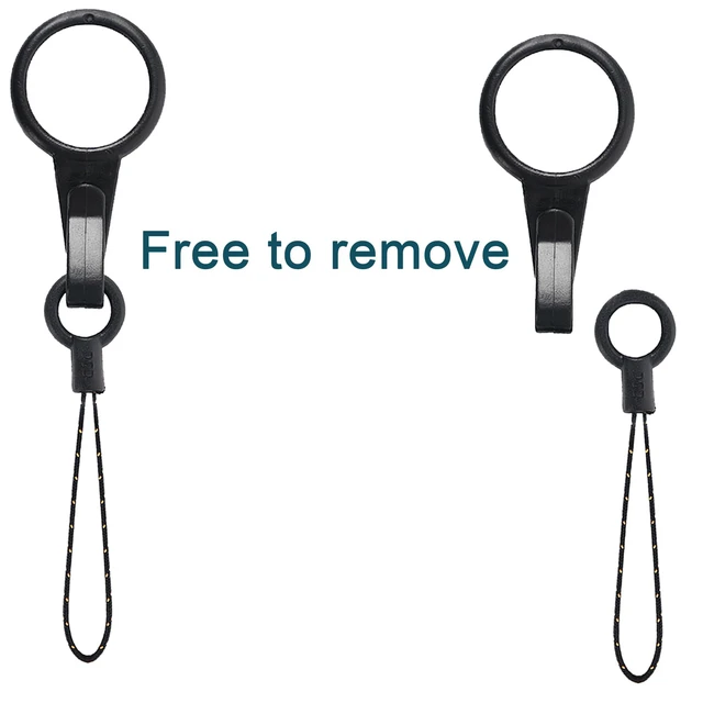 Alt view image 3 of 6 - YOUOWO 10Pcs Black Lanyards Finger Ring Plastic Strap Detachable | For USB,Phone,Key