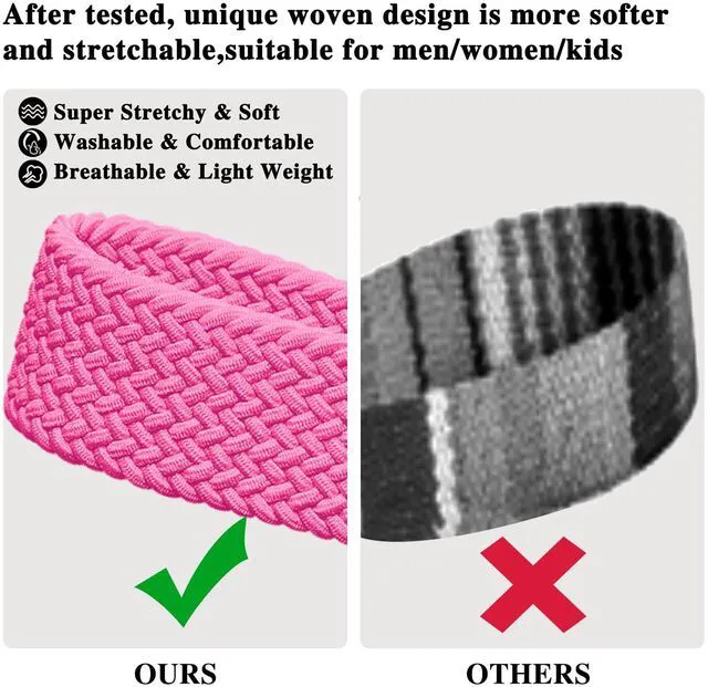 Alt view image 5 of 6 - Fishent Stretchy Wristlet Keychain, Braided Cute Wrist Lanyards for Keys, Key Chain Holder for Women Men, Wrist Strap Keychain for Car Keys Phone Camera Wallet ID Badges Lanyard Card (Pink)