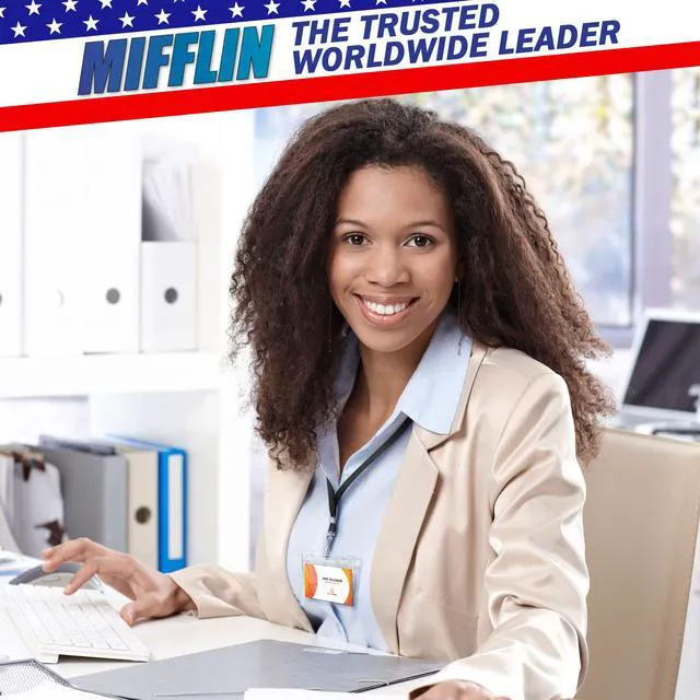 Alt view image 7 of 7 - Mifflin-USA Flat Lanyards for ID Badges (Black, 36 Inch, 5 Pack), Comfortable Neck Straps