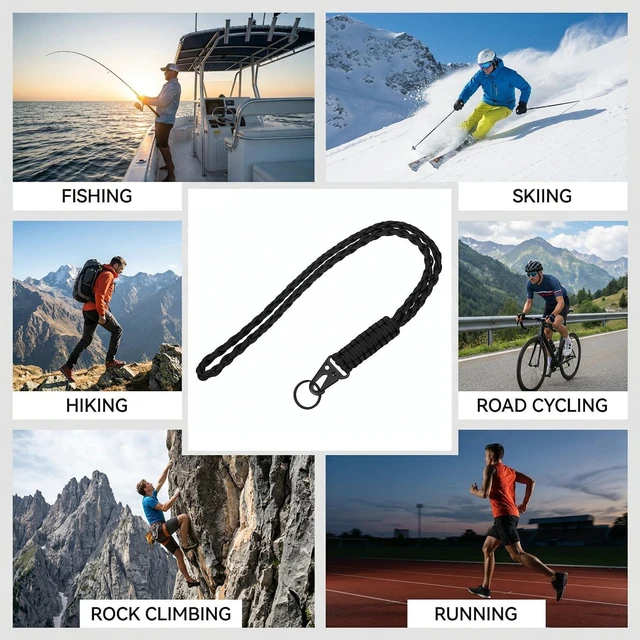 Alt view image 7 of 7 - Heavy Duty Key Lanyard for Men Women, Paracord Lanyard for Keys, Braided Neck Lanyard Keychain with Hk Clip, Lanyards for Keys, ID Card Badge Outdoor Activities Survival
