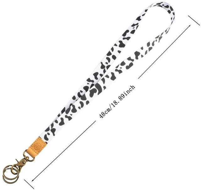Alt view image 3 of 7 - glodentai Lanyard for Keys, Cool Neck Strap Key Chain Holder, Long Lanyard for ID Badges Wallet (cow)
