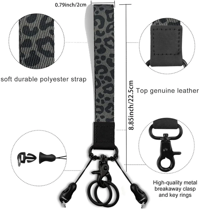 Alt view image 2 of 7 - Aitoper Keychain Wristlet Strap for Women & Men, Hold Multiple Keys | Cute Wrist Lanyard, Compare with Key Rings, Fit for Car Keys, Wallet, ID Badge, Camera & Phone