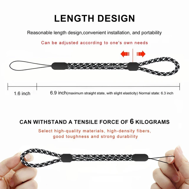 Alt view image 4 of 7 - Aitoper Keychain Wristlet Strap for Women & Men, Hold Multiple Keys | Cute Wrist Lanyard, Compare with Key Rings, Fit for Car Keys, Wallet, ID Badge, Camera & Phone