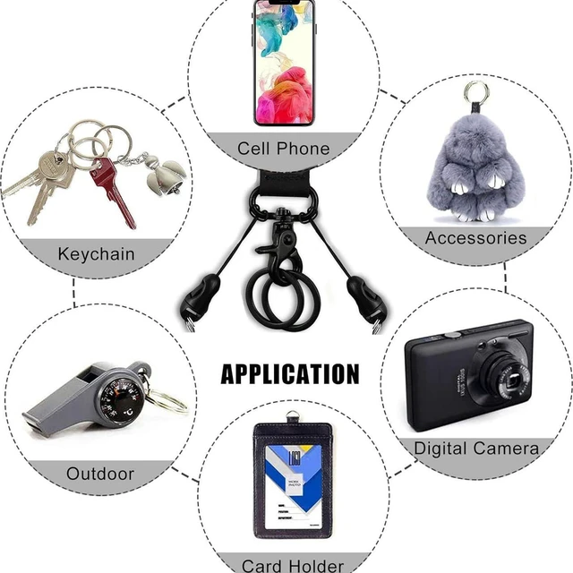 Alt view image 7 of 7 - Aitoper Keychain Wristlet Strap for Women & Men, Hold Multiple Keys | Cute Wrist Lanyard, Compare with Key Rings, Fit for Car Keys, Wallet, ID Badge, Camera & Phone