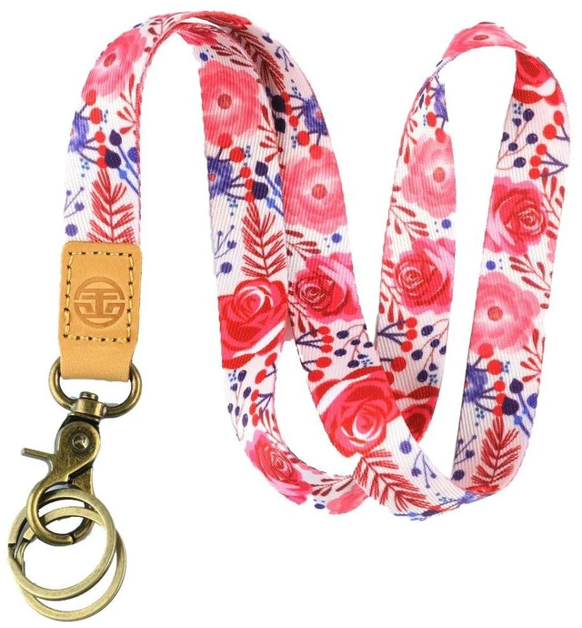 Main image of glodentai Lanyard for Keys, Cool Neck Strap Key Chain Holder, Long Lanyard for ID Badges Wallet (rose)
