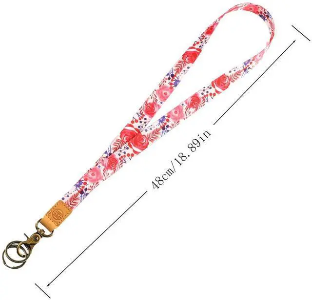 Alt view image 3 of 7 - glodentai Lanyard for Keys, Cool Neck Strap Key Chain Holder, Long Lanyard for ID Badges Wallet (rose)