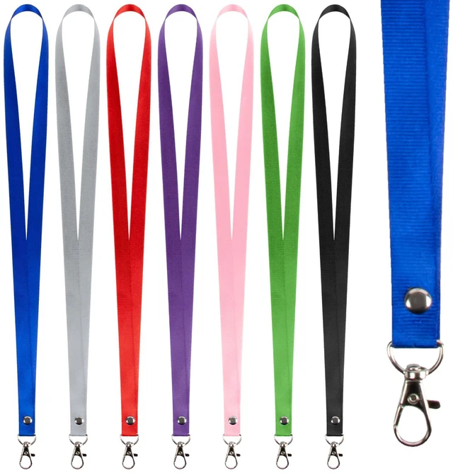 Main image of MAQIHAN 7PCS Lanyards for ID Badges - Badge Lanyard with Clip, 7 Colors | Lanyards Bulk for Keys, Wallet, Ship Cards & Whistles, Badge Holder Strap for Women, Men, Teacher, Cruise Essentials