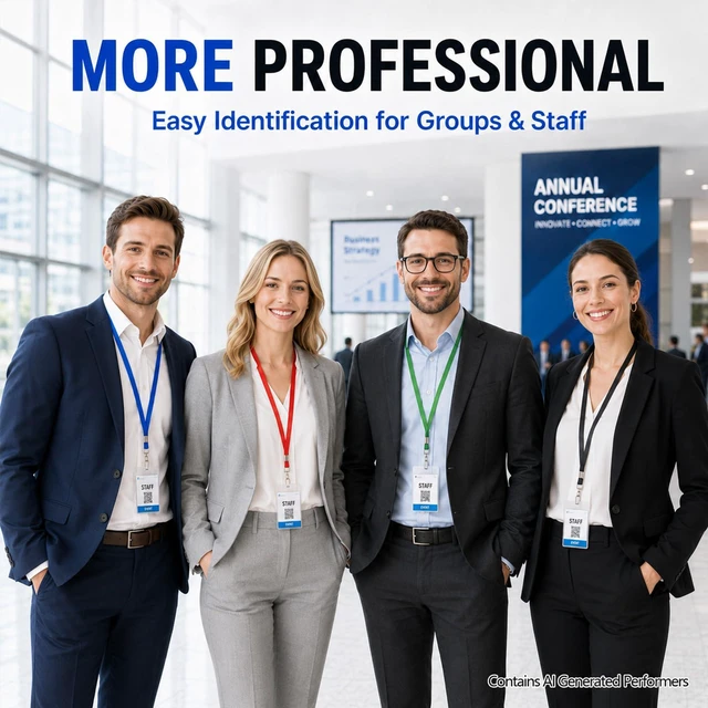 Alt view image 4 of 7 - MAQIHAN 7PCS Lanyards for ID Badges - Badge Lanyard with Clip, 7 Colors | Lanyards Bulk for Keys, Wallet, Ship Cards & Whistles, Badge Holder Strap for Women, Men, Teacher, Cruise Essentials
