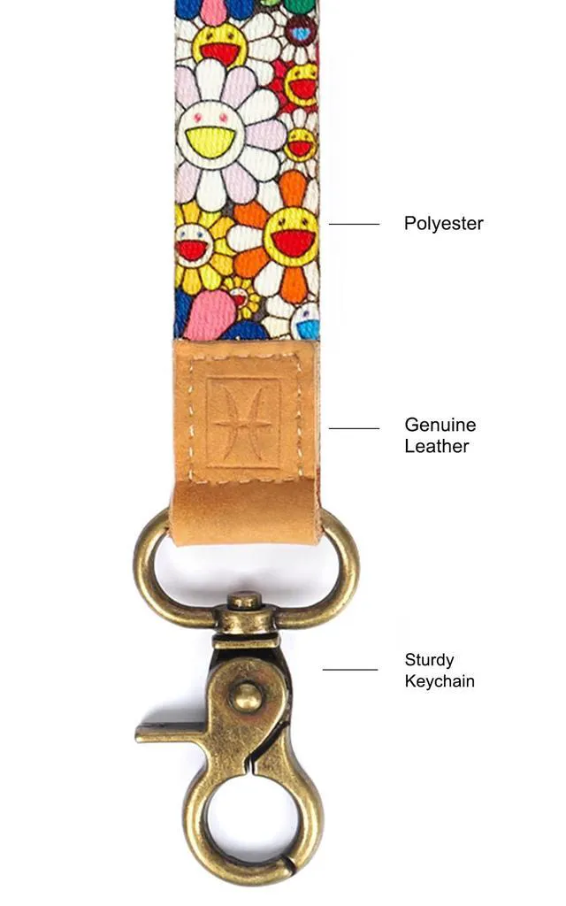 Alt view image 2 of 5 - wrist lanyard for keys wrist lanyard key chains women and men (Flower smile)