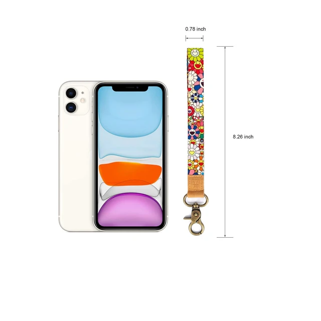 Alt view image 3 of 5 - wrist lanyard for keys wrist lanyard key chains women and men (Flower smile)