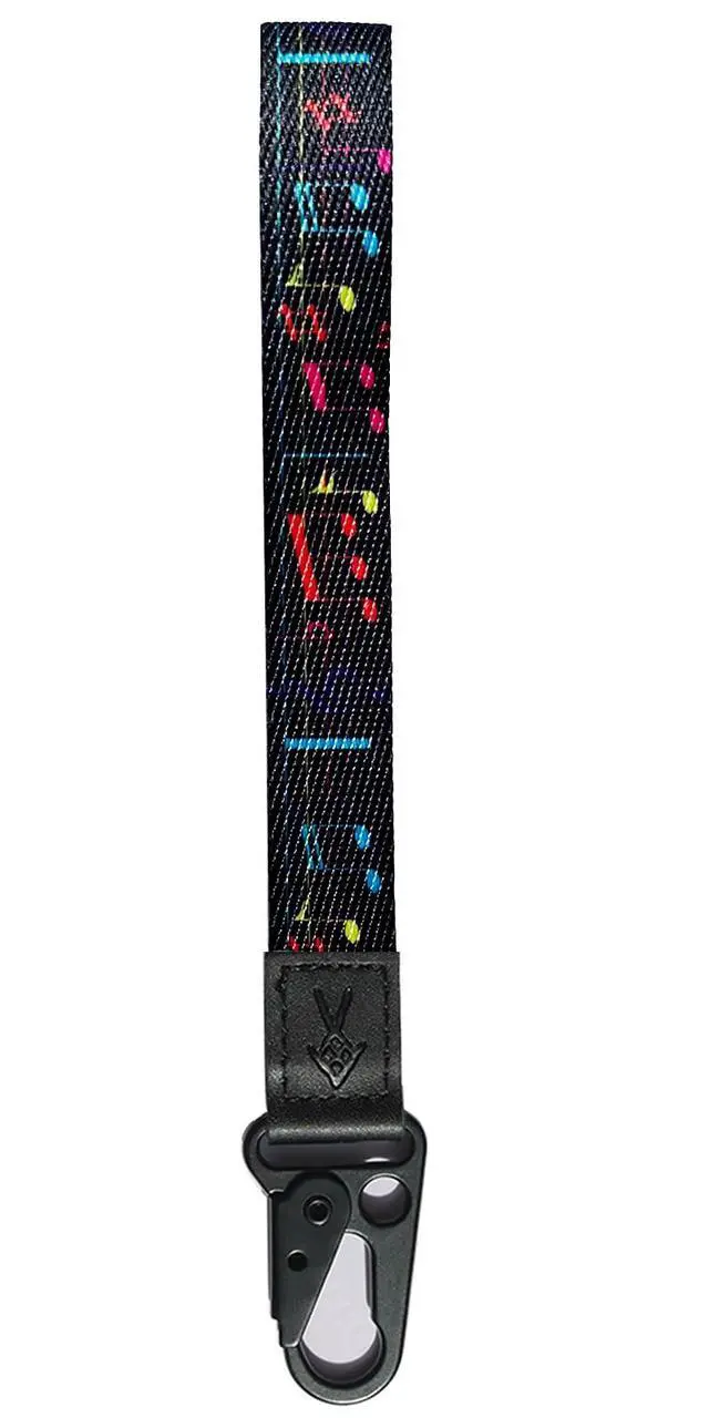 Alt view image 3 of 3 - QIAQIAYU Wrist lanyard for keys, Wristlet Keychain&KeyringsWristlet Strap for Key, Hand Wrist Lanyard Key Chain Holder (music)