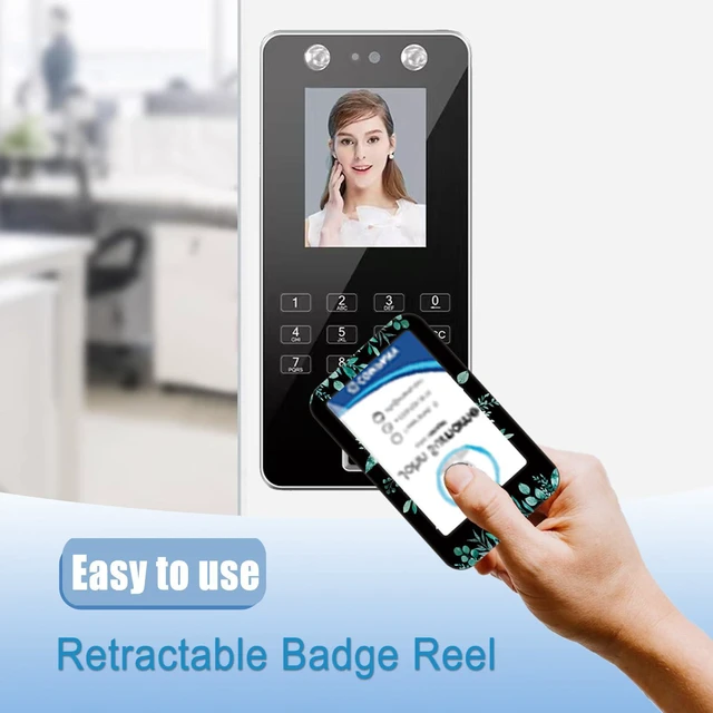 Alt view image 5 of 7 - 2pack Badge Holder with Retractable Reel Monogram Name Letter X Name Tag Holder Vertical Card Protector for MD ER Nurse Office Lab Student Teacher Women Men