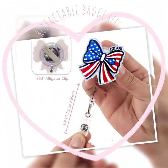 Alt view image 6 of 6 - Nurse Badge Reel-Nurse Graduation Gift-Nurses Week Gifts | Alloy Nameplate, Rugged, Durable, Smooth and Round