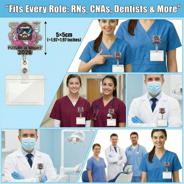 Alt view image 7 of 7 - Funny Nurse Badge Reel with ID Holder,Cute Work Badge Holder with Retractable Clip,Nurse Gift for RN LPN CNA MA BSN Nursing Student Teacher Doctor Healthcare Workers Doctor (HONK Need Care!)
