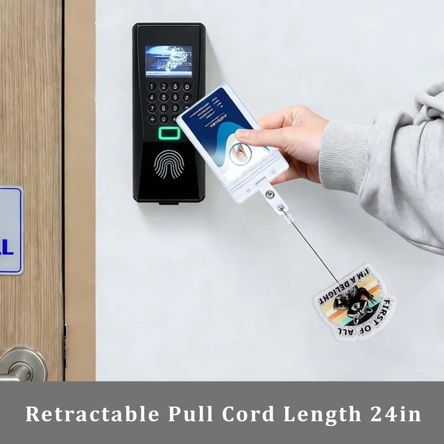 Alt view image 5 of 6 - First of All I'm a Delight Funny Raccoon Nurse Badge Reel, Pediatric ID Badge Holder Retractable Clip, Cute Nurse Gifts for RN LPN MA CNA BSN Nursing Student Doctor Social Workers