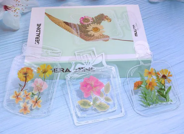Alt view image 4 of 7 - Dried Flower Bookmarks Penta Angel 30Pcs Bottle Shape Handmade DIY Clear Pressed Floral Page Markers Clips for Student Reading (Mixed Styles)