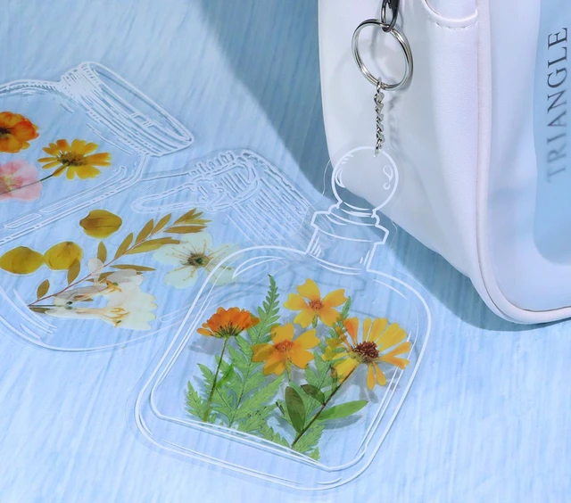 Alt view image 7 of 7 - Dried Flower Bookmarks Penta Angel 30Pcs Bottle Shape Handmade DIY Clear Pressed Floral Page Markers Clips for Student Reading (Mixed Styles)